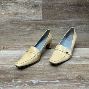 Marina Versailia Tan Leather Pumps Women's Size 7.5